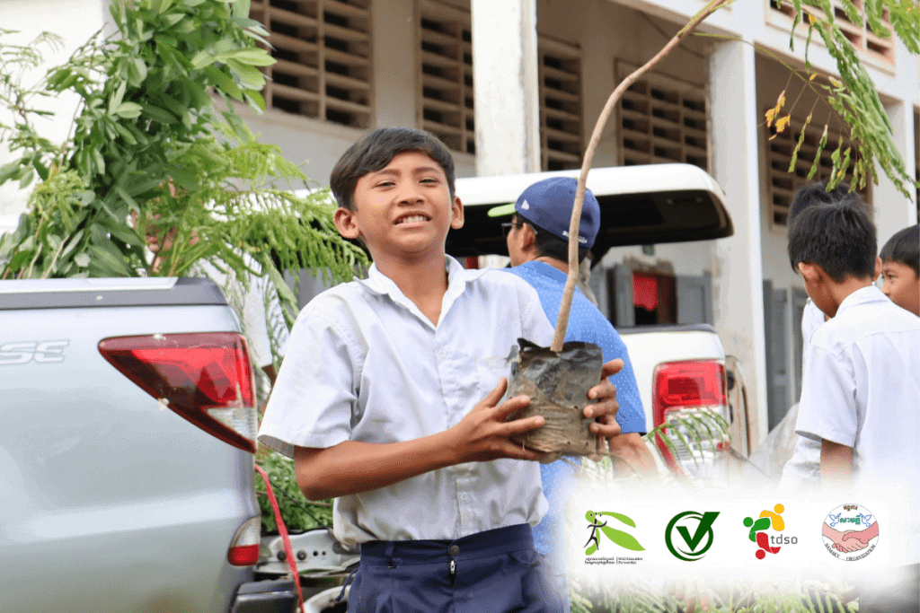 TDSO Tree planting activity at TDSO community event, promoting environmental education and youth engageme.